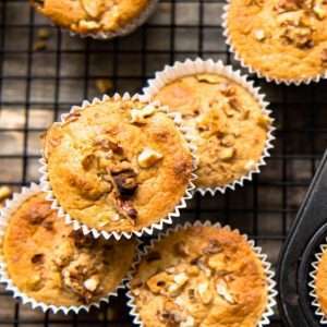 vegan banana walnut muffins