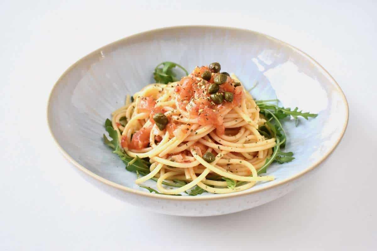 vegan spaghetti all'arrabbiata