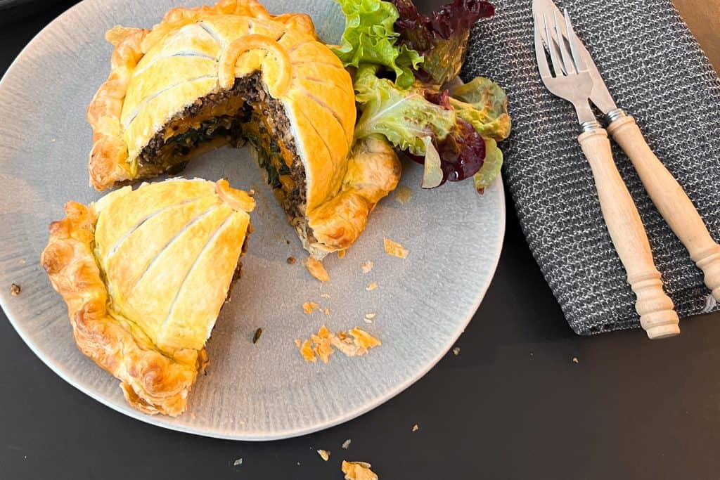 Vegan Pithivier met pompoen